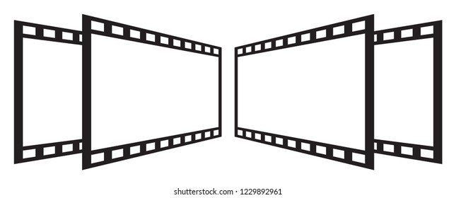 film strip rolls vector