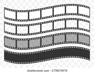 Film strip seamless pattern shape. Cinema movie logo symbol. Vector illustration. Isolated on background.