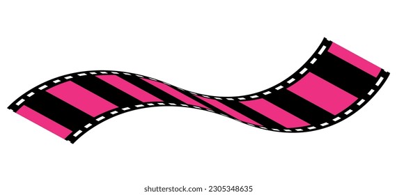 Film strip set cinema strip roll 35mm blank slide vector image. Seamless film strip vector image