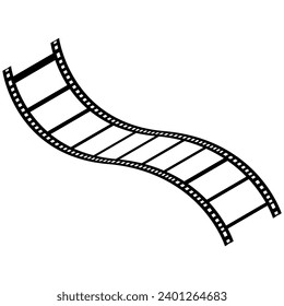 Film strip set vector image. film strip isolated on white. 3d flim roll
