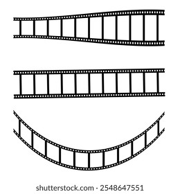 Filme tira definir imagem vetorial. filme tira. Filme fita vintage ícone isolar