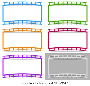 Film strip shape elements with distortion for photography / generic image concepts