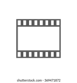 Film strip sign on white background. Vector illustration.