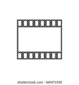 Film strip sign on white background. Vector illustration.