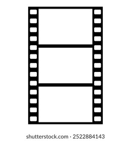 Film strip silhouette. Vector image