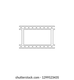 film strip. simple flat vector icon illustration. outline line symbol - editable stroke