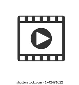 Icono de diseño de vectores simples para tiras de película