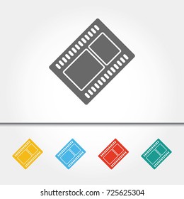 Film Strip Single Icon Vector Illustration
