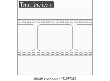 film strip with space Vector Style thin line