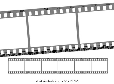 film strip, total 6 continous frames. vector with correct dimension and details.