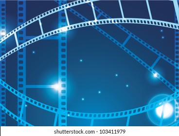 Film strip vector background