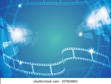 Film strip vector background
