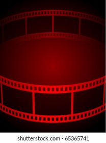 Film strip vector background