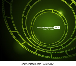 Film strip vector background