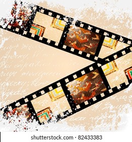 Film strip vector background