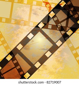Film strip vector background