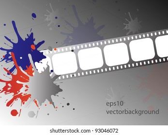 Film strip vector background