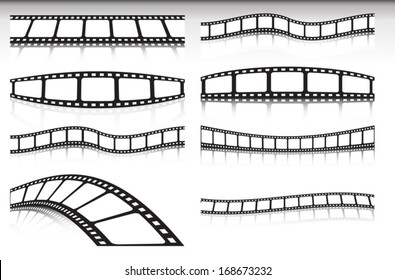 Film strip vector background set - Cinema banner  illustration  collection for vector design backgrounds 