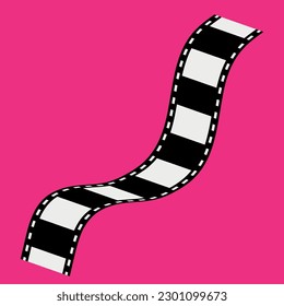 film strip vector, Curved 35mm strip film and frames for your vector image. 3D film strips