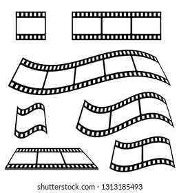 film strip vector and film strip flag illustration