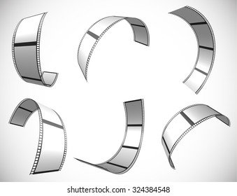 Film strip vector graphics for photography concepts