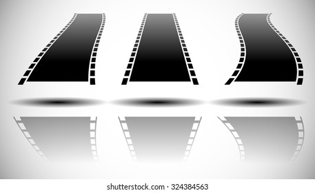 Film strip vector graphics for photography concepts