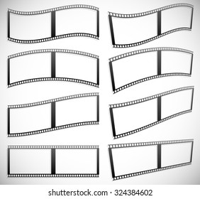 Film strip vector graphics for photography concepts