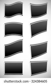 Film strip vector graphics for photography concepts