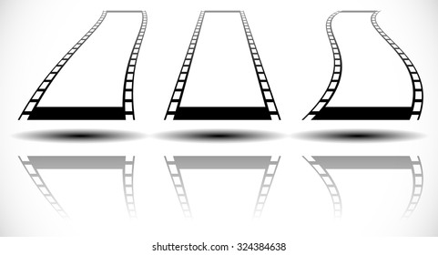 Film strip vector graphics for photography concepts