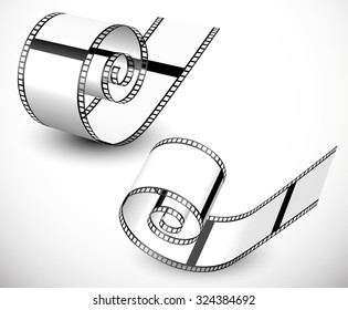 Film strip vector graphics for photography concepts