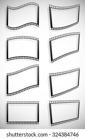 Film strip vector graphics for photography concepts