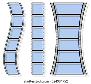 Film strip vector graphics for photography concepts