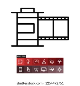 Film strip vector icon