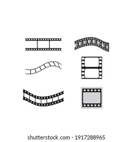 Film strip vector icon illustration background.