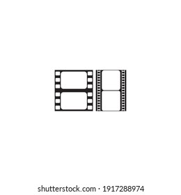 Film strip vector icon illustration background.