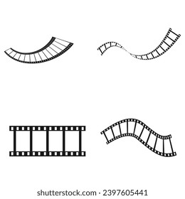 Film strip vector icon illustration background.