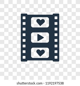 Film Strip vector icon isolated on transparent background, Film Strip transparency logo concept