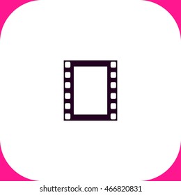 Film strip vector icon on white background.