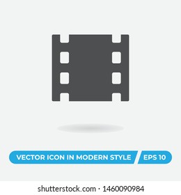 Film strip vector icon, simple film strip sign.