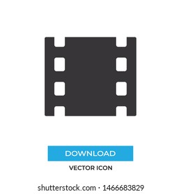 Film strip vector icon, simple film strip sign.