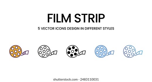 Film Strip vector icons set stock illustration