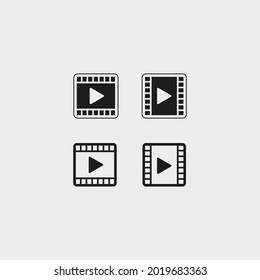 Film strip vector illustration for icons, symbols and logos.video or movie player app logo