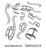 Film strip vector illustration on white background