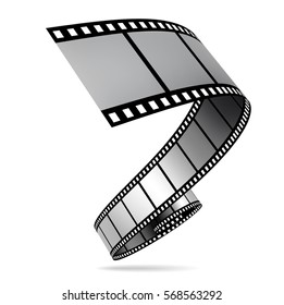 Film strip vector illustration on white background