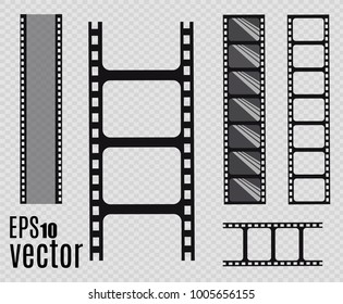 Film strip, Vector illustration. Set