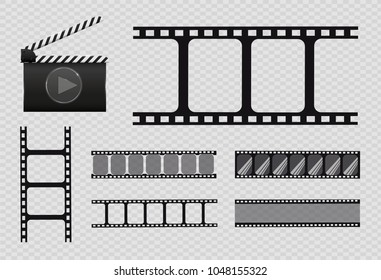 Film strip, Vector illustration. Set