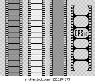 Film strip, Vector illustration. Set