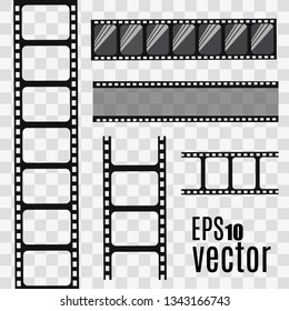 Film strip, Vector illustration. Set