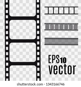 Film strip, Vector illustration. Set