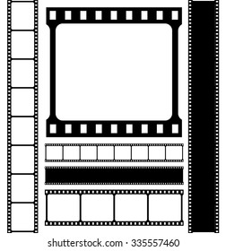 Film strip vector set.